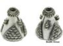 Sterling Silver Bead Cone 9.2 x 8.5mm hole size 1.5mm x 5.9mm