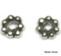 Sterling Silver Spacer Bead 4.5 x 1 mm Hole 1 mm