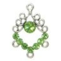 Earring Component Crystals Loopy -Peridot 