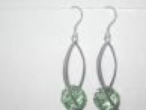Sterling Silver Earrings With Swarovski Briolettes-Erinite
