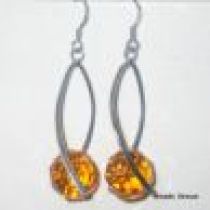 Sterling Silver Earrings With Swarovski Briolettes-Topaz