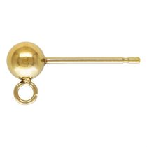 Gold Filled(14k) Ball Earring 4mm w/ring 