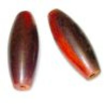Horn Bead Large Oval 59 x19 mm- Cherry