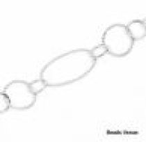  Sterling Silver Handmade Oval Round link Chain