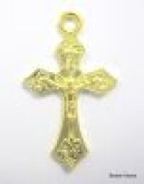 Crucifix Metal Gold Plated 29x17mm
