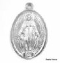 Miraculous Medal Silver Plated 21 x 16mm