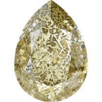 Swarovski Crystal Pear Fancy Stone4320 MM 18,0X 13,0 CRYSTAL GOLD-PATINA F