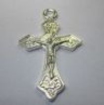 Crucifix Metal Silver Plated 29x17mm 