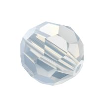 Preciosa® Round White Opal AB - 6 mm