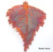 Natural Birch Leaf Pendant Iridescent Copper-70-75mm 