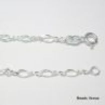  Sterling Silver Diamond Cut Curb Chain W/Clasp-45 Cms. 