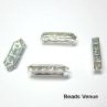  Rondelle Bar Silver Plated- 16 x 5mm