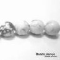  Howlite Natural White Round Beads - 12mm 