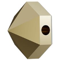 Swarovski  5060 Hexagonal Spike Bead (1 Hole) 5.5mm -Metallic Light Gold
