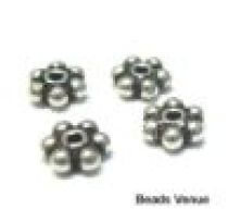 Sterling Silver Spacer Bead 3.4x1 mm Antique finish 