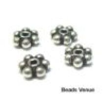 Sterling Silver Daisy Spacer Bead 4x1.3 mm Antique finish -Wholesale Pack