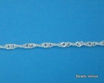 Sterling Silver Singapore Rope Chain W/Clasp-50cms.