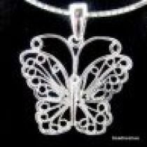 Sterling Silver Pendant- Butterfly-24x22mm