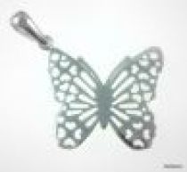 Sterling Silver Pendant W/Bail- Butterfly- 20 x 18mm