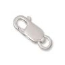 Sterling Silver (Anti Tarnish) Lobster Clasp w/ring -11mm (Bulk Pack)