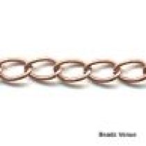 Curb Chain (Steel) 6.5 x 4mm Copper Plated 
