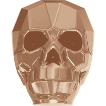 Swarovski 5750 Skull Bead -13mm- Rose Gold 2x