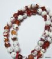 Fire Agate Faceted Round -8mm-15