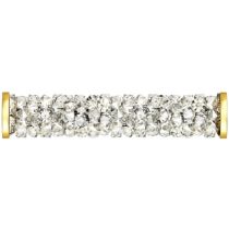 Swarovski  5950 Fine Rock Tube Bead W/ Gold Plated Ending -30 mm - Crystal Moonlight