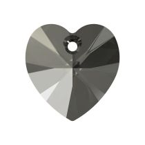 Swarovski 6228 Crystal Heart Pendant -10mm- Black Diamond  - 288 Pcs.- Factory Pack