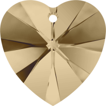 Swarovski Pendants Heart (6202)- 28 mm - Golden Shadow