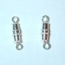  Screw clasp 4x6m silver plated (pack of 10 pieces)