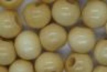 8mm Round Wooden Beads  Dyed White (50 Pcs.) 