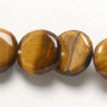 Tiger eye big coin 11-12mm,handcrafted size varies,App. 16