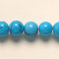  Turquoise (syn.) R-6mm, handcrafted size varies,App. 16