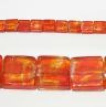  20 mm squares foil strand red(20 beads)