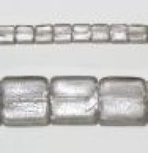  20 mm squares foil strand silver smoke(20 beads)