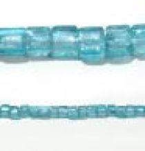  8m Cubes Foil Strands Aqua(51 beads)