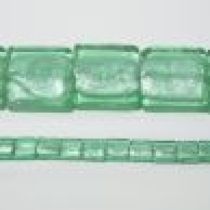  30 mm squares foil strand Light green(15 beads)