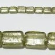  15x20mm Rectangles foil strand Olive(19-20beads)