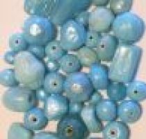  MIX GLASS BEADS OPAQUE- TURQUOISE