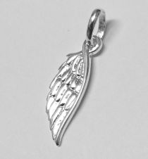 Sterling Silver Angel Wing (17.5 x 5.8mm)Charm W/jumpring