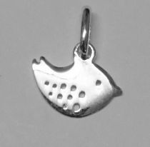 Sterling Silver Fish(11.5mm) Charm W/jumpring