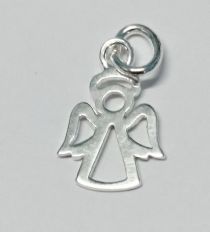 Sterling Silver Angel Outline(15x9mm) Charm W/jumpring