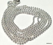 Sterling Silver Diamond Cut Bead Chain(1.4mm)- 45 cms.