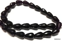 Black Onyx (Dyed) Faceted Drops 10 x 14mm- 16