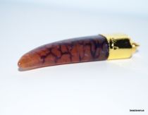 Agate Tooth Pendant W/bail-45-50mm-Topaz-T5