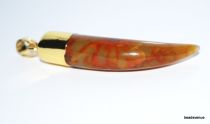 Agate Tooth Pendant W/bail-45-50mm-Topaz-T6