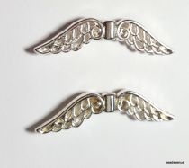 Angel Wing Silver 32 x 6 x 2.5mm- wholesale Pack