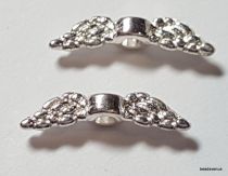  Angel Wings  Silver 12x3x3 mm-Wholesale Pack