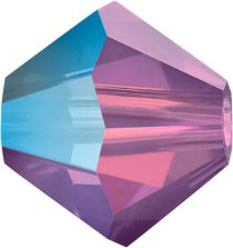Preciosa® Crystal Bicone Beads Amethyst Opal AB